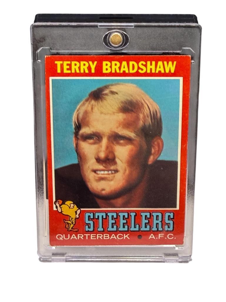 1971 TOPPS #156 TERRY BRADSHAW ROOKIE FOOTBALL CARD (1 of 12)