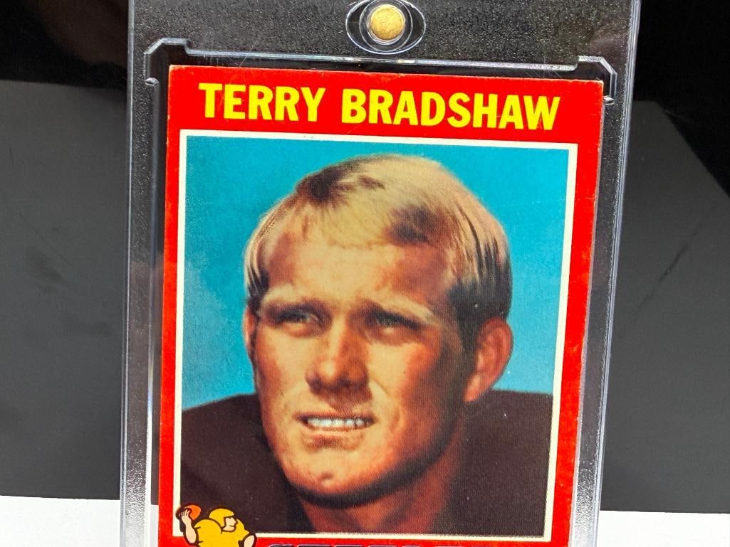 1971 TOPPS #156 TERRY BRADSHAW ROOKIE FOOTBALL CARD - 2