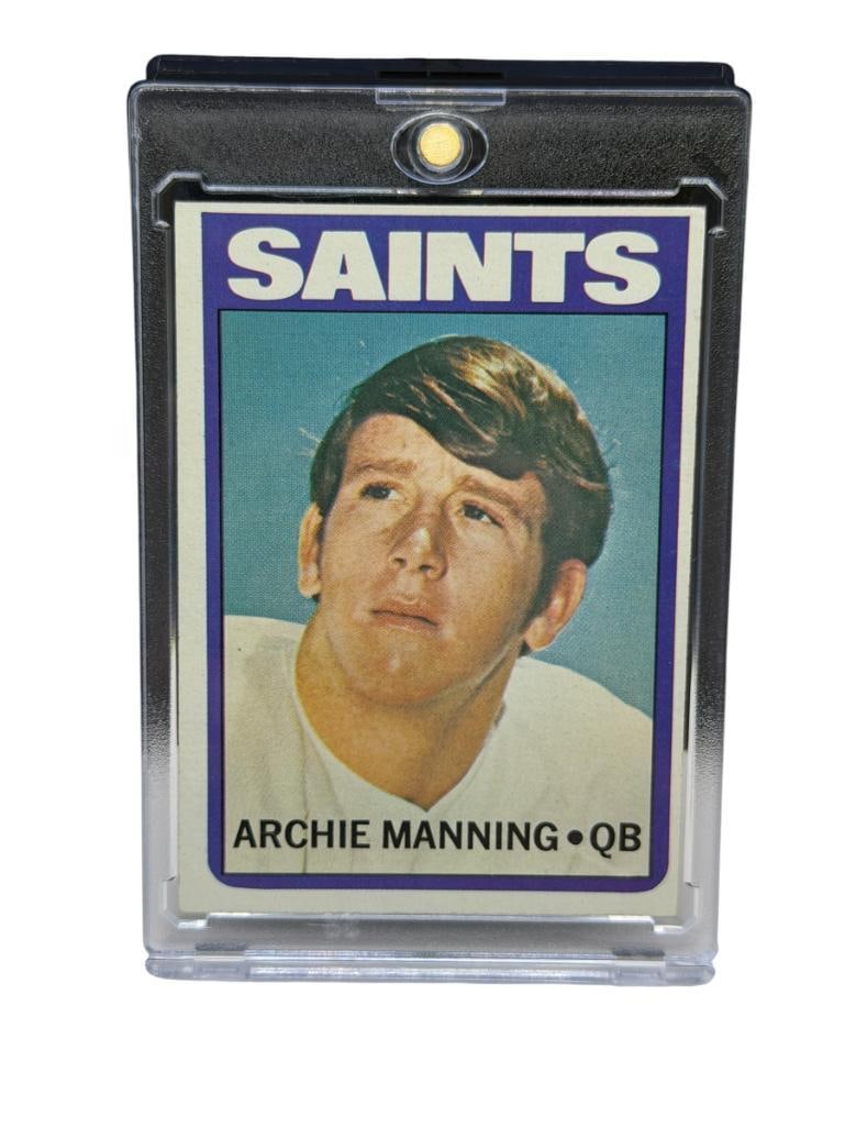 1972 TOPPS #55 ARCHIE MANNING ROOKIE FOOTBALL CARD (1 of 12)