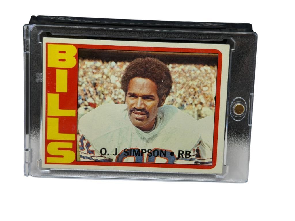 1972 TOPPS #160 O.J. SIMPSON FOOTBALL CARD: O.J. SIMPSON, BUFFALO BILLS, HALL OF FAMER, RARE CARD, SEE PHOTOS FOR CONDITION