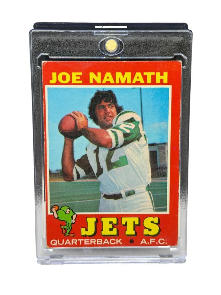 1971 TOPPS #250 JOE NAMATH FOOTBALL CARD: JOE NAMATH, NEW YORK JETS, HALL OF FAMER, RARE CARD, SEE PHOTOS FOR CONDITION