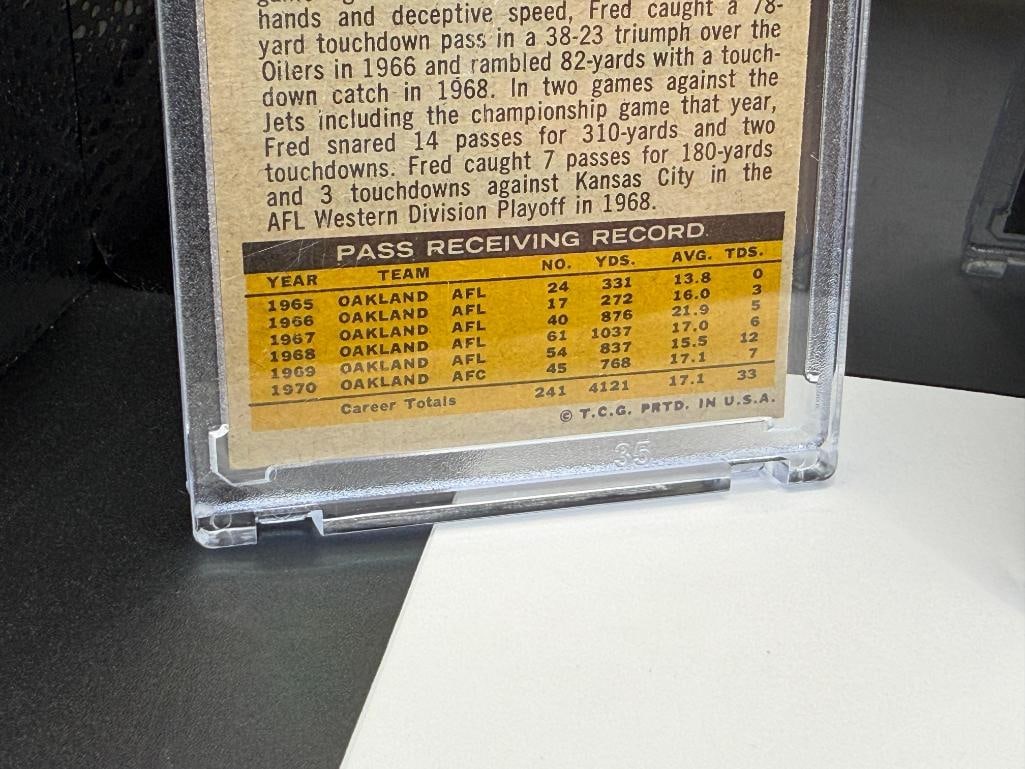 FOUR 1971 TOPPS HALL OF FAMER FOOTBALL CARDS INCLUDING FRED BILETNIKOF AND FRAN TARKENTON - 7