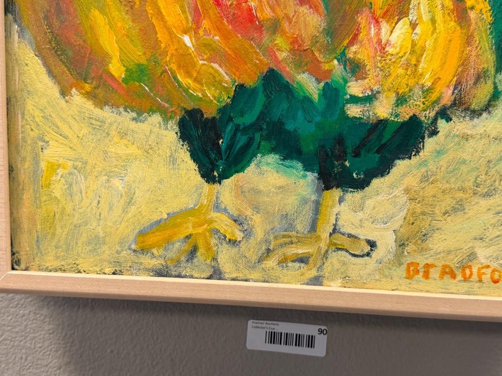 JANE BRADFORD ST. LOUIS BORN CARMEL, CA ARTIST ORIGINAL OIL ON CANVAS PAINTING - 4