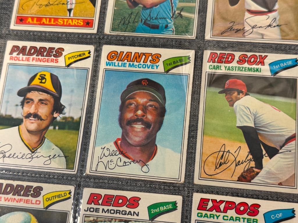 1977 TOPPS HALL OF FAMER AND STARS BASEBALL CARDS ROD CAREW, WILLIE MCCOVEY, MIKE SCHMIDT - 3