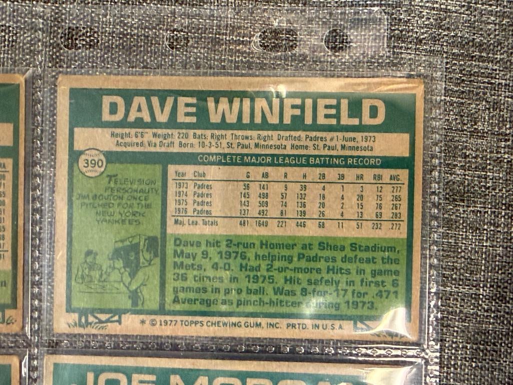 1977 TOPPS HALL OF FAMER AND STARS BASEBALL CARDS ROD CAREW, WILLIE MCCOVEY, MIKE SCHMIDT - 9
