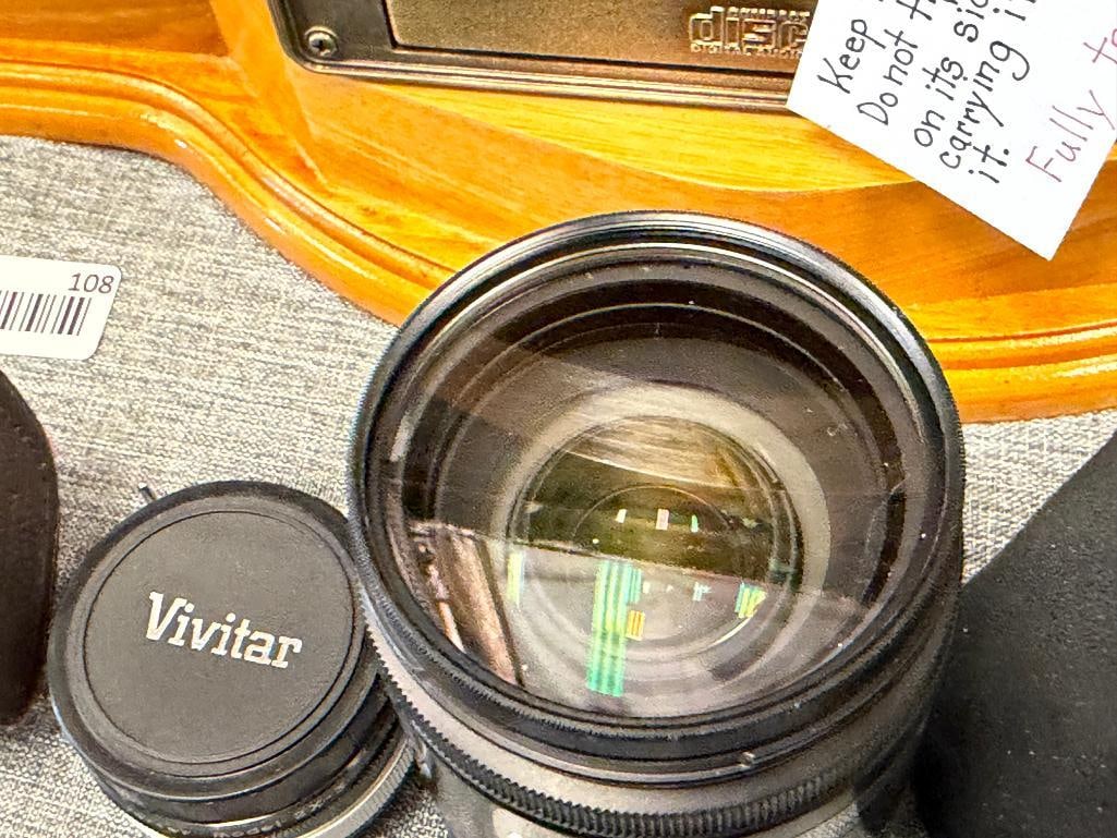 VINTAGE NIKON NIKKOR AF 35-135MM LENS AND VIVITAR AUTO 2X CUSTOM TELE-CONVERTER MODEL 2X-3 LENS - 3