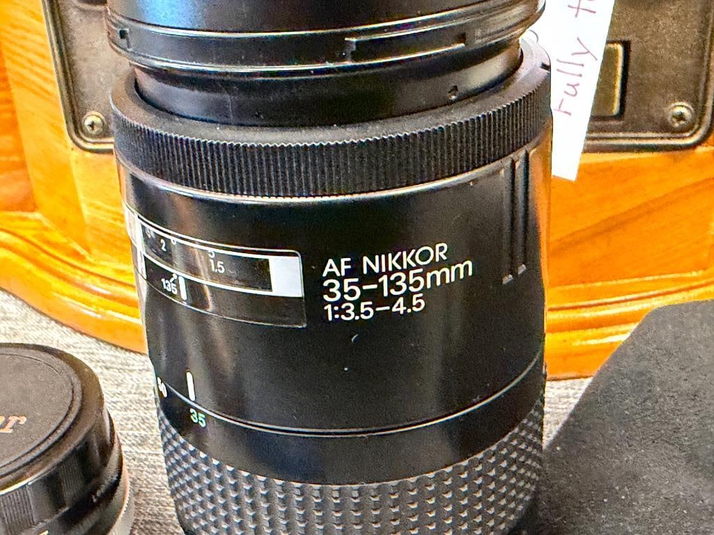 VINTAGE NIKON NIKKOR AF 35-135MM LENS AND VIVITAR AUTO 2X CUSTOM TELE-CONVERTER MODEL 2X-3 LENS - 4