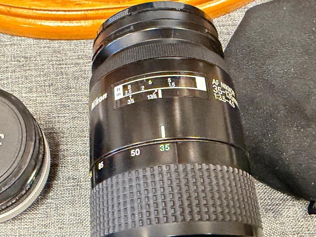 VINTAGE NIKON NIKKOR AF 35-135MM LENS AND VIVITAR AUTO 2X CUSTOM TELE-CONVERTER MODEL 2X-3 LENS - 5