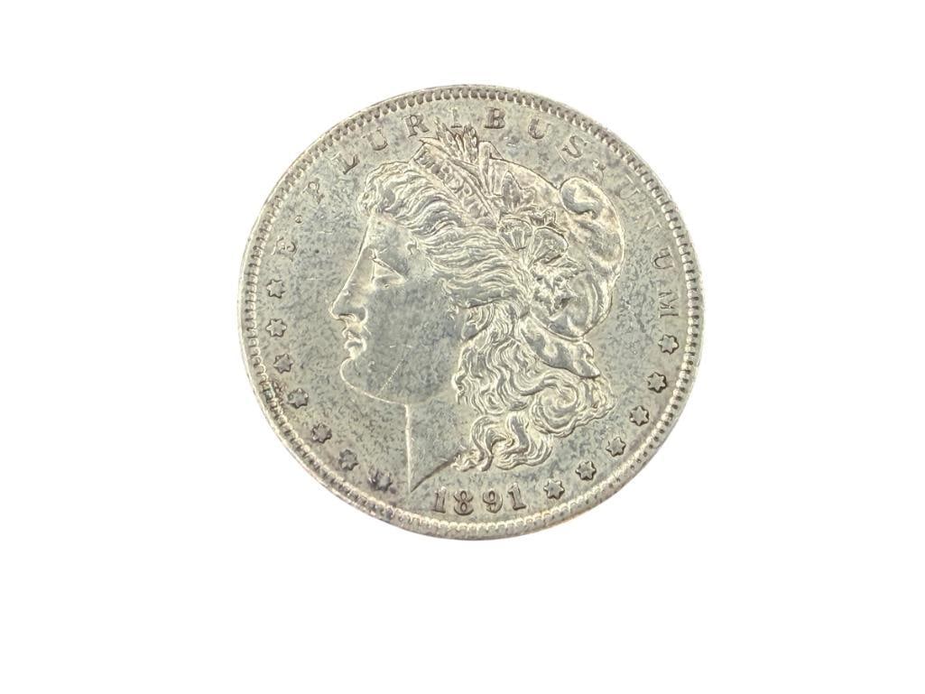 1891-S U.S. MORGAN SILVER DOLLAR (1 of 6)