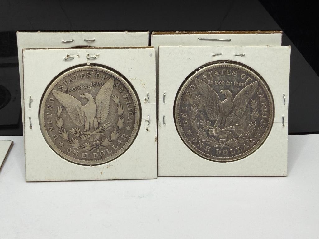 SEVEN U.S. MORGAN SILVER DOLLARS FEATURING VARIOUS DATES AND MINT MARKS - 11