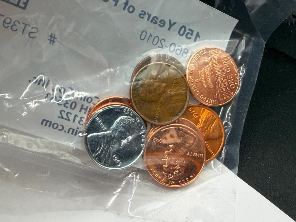 FIVE SETS OF 150 YEARS OF PENNY DESIGNS BY LITTELTON COIN CO. INCLUDING INDIAN HEAD, WHEAT CENT, ... - 10