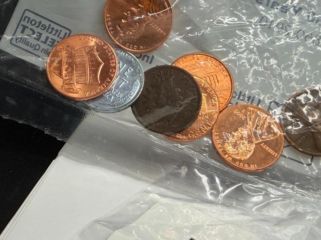 FIVE SETS OF 150 YEARS OF PENNY DESIGNS BY LITTELTON COIN CO. INCLUDING INDIAN HEAD, WHEAT CENT, ... - 5