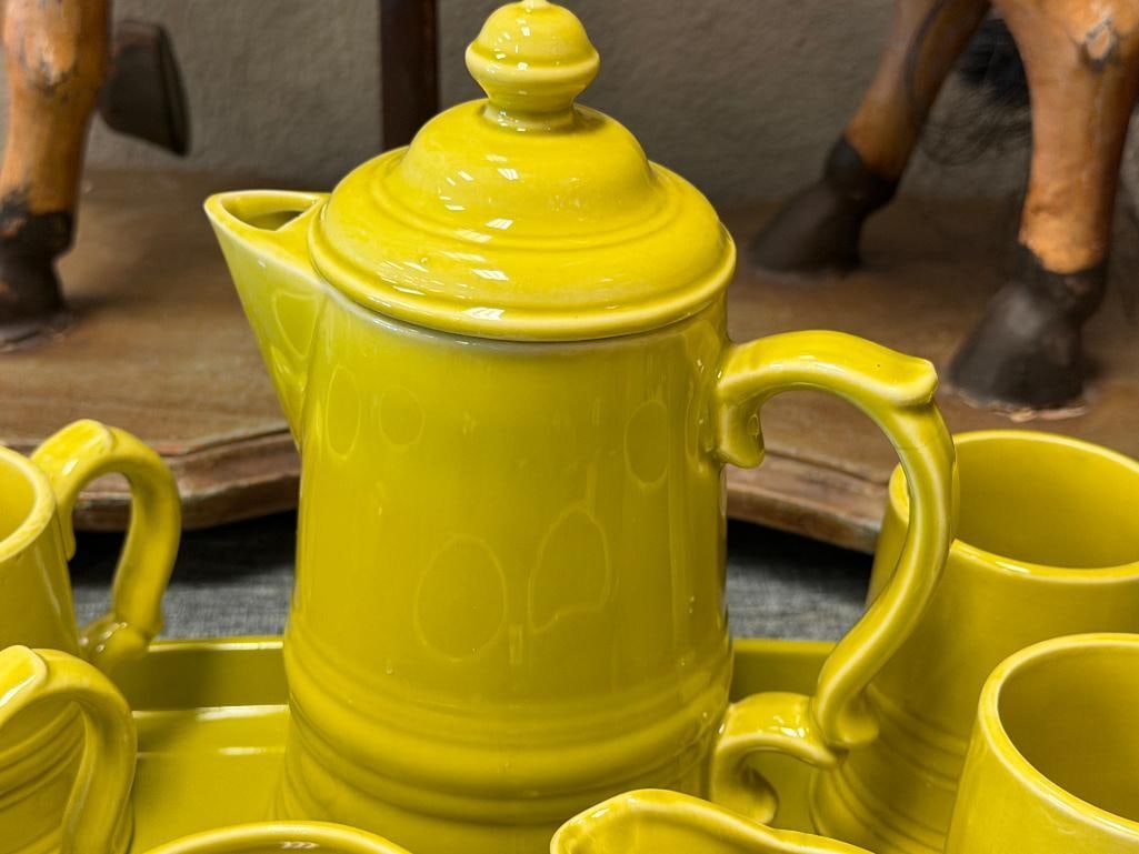 ALBERT E SUTTON JAPAN CERAMIC TEA SET IN PALE GREEN GLAZE - 3