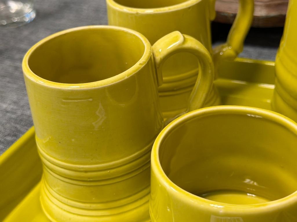 ALBERT E SUTTON JAPAN CERAMIC TEA SET IN PALE GREEN GLAZE - 5