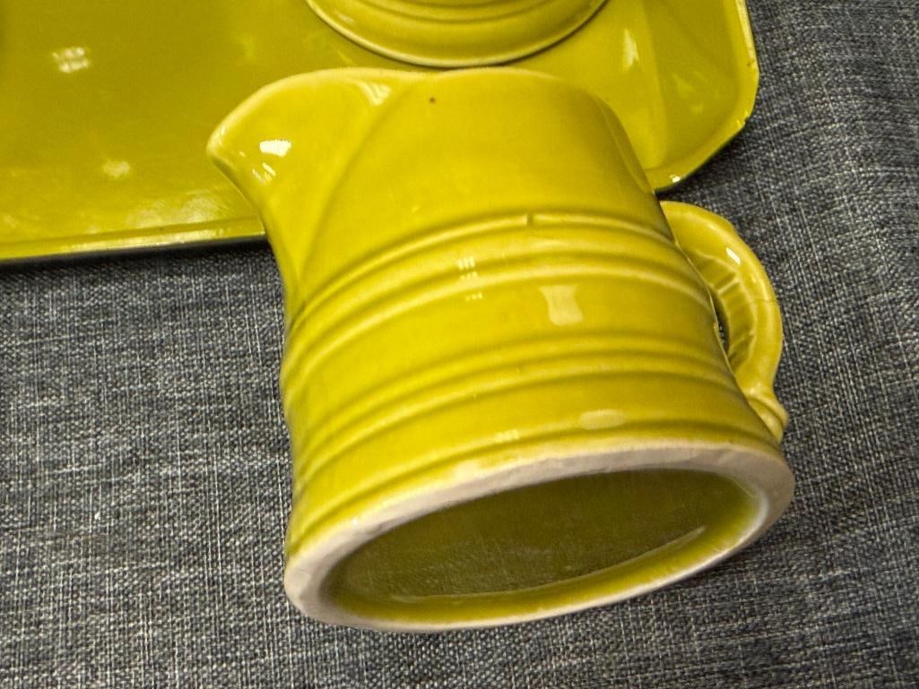ALBERT E SUTTON JAPAN CERAMIC TEA SET IN PALE GREEN GLAZE - 7
