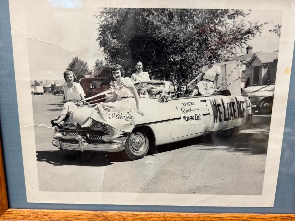 GROSS PHOTO 1950'S POLITICAL PHOTOGRAPH DWIGHT D. EISENHOWER I LIKE IKE SPARKS, NV WOMENS CLUB - 2