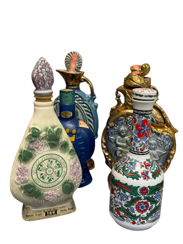 SIX COLLECTIBLE DECANTERS VILLAGE OF LOMBARD, METAXA, MOST MADE BY REGAL CHINA FOR BEAM LIQUOR (1 of 19)