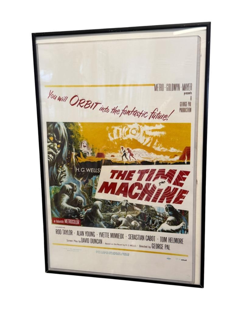 1960 REPRODUCTION MOVIE POSTER H.G. WELLS THE TIME MACHINE STARRING ROD TAYLOR, ALAN YOUNG: 12" X 18" FRAME