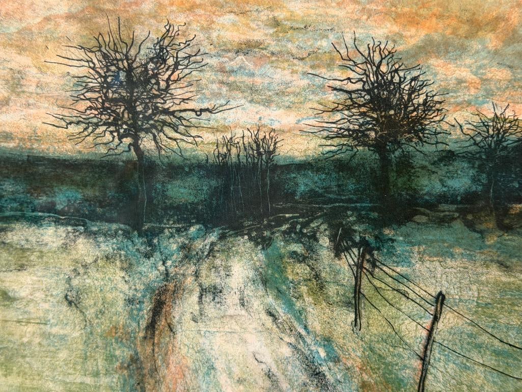 BERNARD GANTNER LIMITED EDITION LITHOGRAPH TITLED WINTER LANDSCAPE SIGNED AND NUMBERED - 3