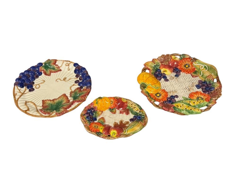 FITZ AND FLOYD AUTUMN BOUNTY COLLECTION SERVING DISHES (1 of 10)