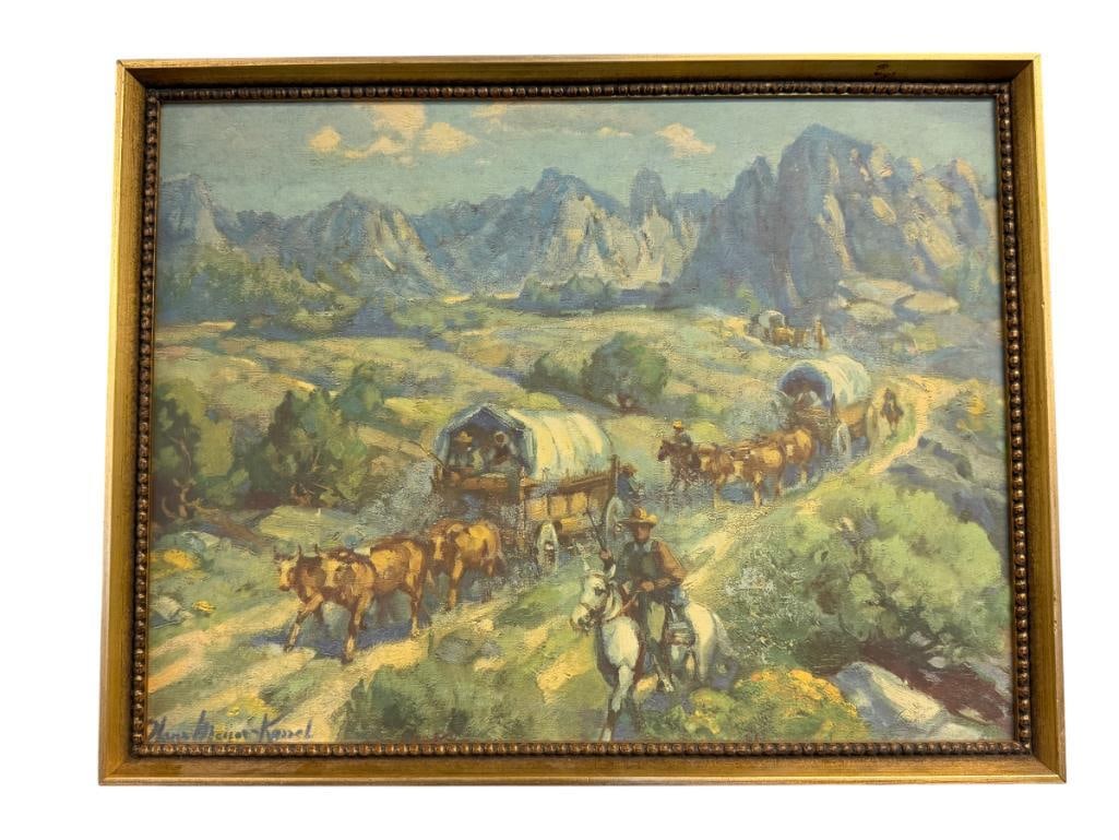 HANS MEYER-KASSEL GERMAN BORN, NEVADA ARTIST PRINT ON BOARD (1 of 8)