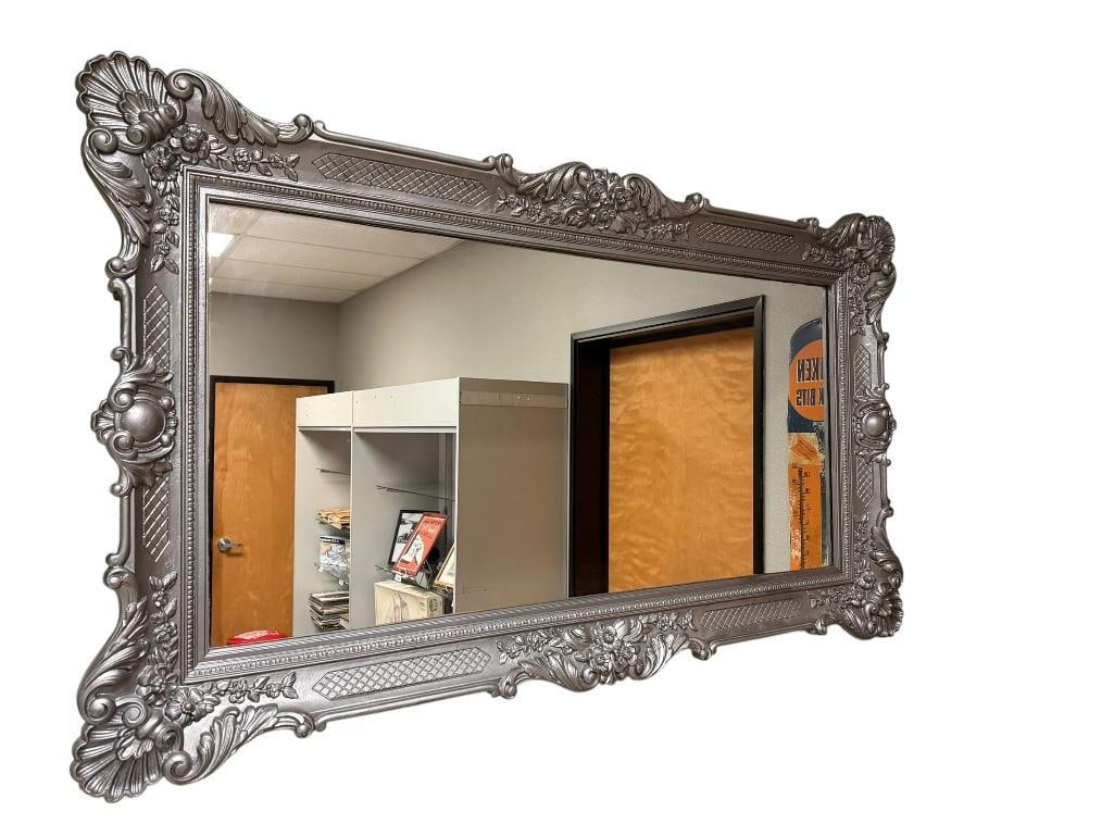 ELEGANT STYLE FRAMED RECTANGULAR MIRROR (1 of 8)