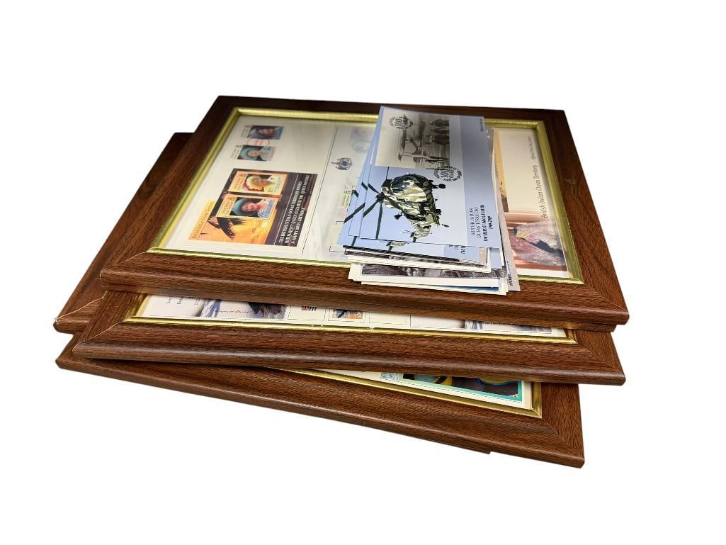 SEVERAL BRITISH INDIAN OCEAN TERRITORY PHILATELIC COMMEMORATIVE STAMP RELEASES SETS IN FRAMES (1 of 9)