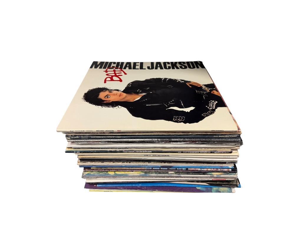 APPROX. 40 RECORDS INCLUDING MICHAEL JACKSON BAD, EAGLES GREATEST HITS, THE ROLLING STONES, AND M... (1 of 19)