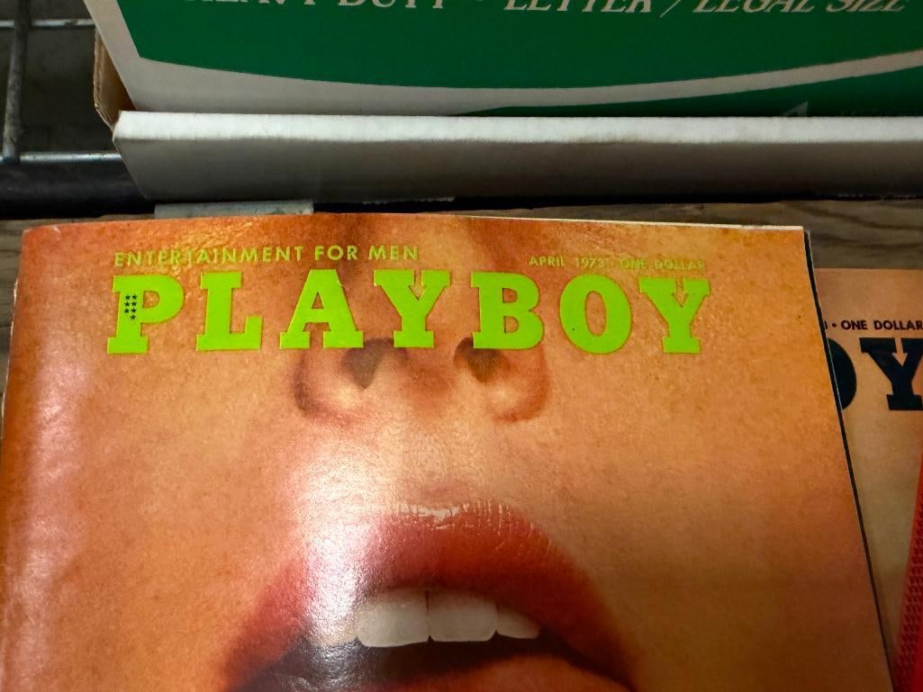 ASSORTED 1970'S PLAYBOY MAGAZINES INCLUDING COMPLETE SETS FROM 1970-1973, AND 1976 - 12