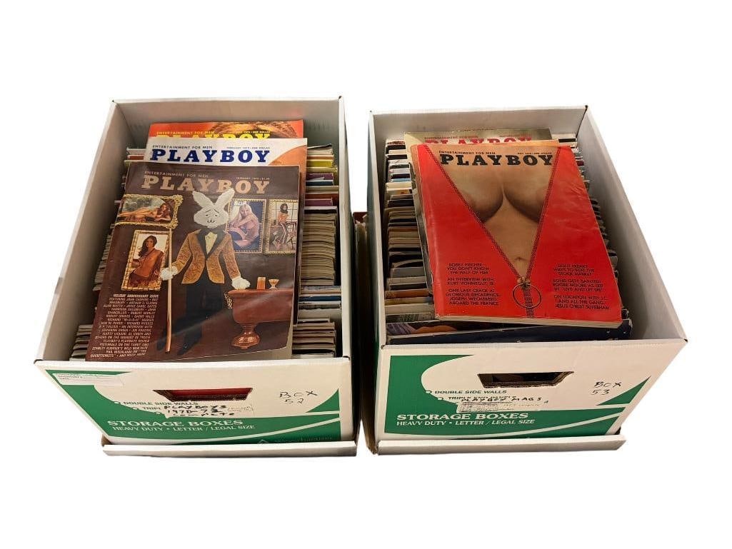 ASSORTED 1970'S PLAYBOY MAGAZINES INCLUDING COMPLETE SETS FROM 1970-1973, AND 1976: INCLUDES SOME OTHERS FROM THE 1970'S AS WELL, MOST IN GOOD CONDITION