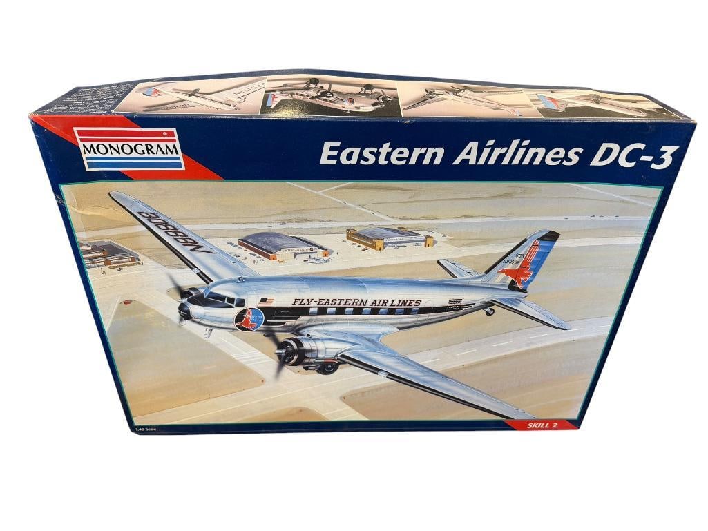 MONOGRAM EASTERN AIRLINES DC-3 SKILL 2 1/48 SCALE PLASTIC KIT MODEL (1 of 7)