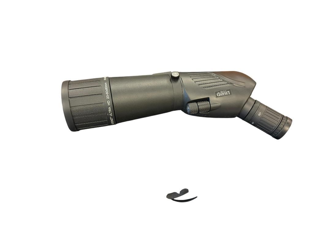 BUSHNELL LEGEND ULTRA HD 20-60X80MM SPOTTING SCOPE WITH STORAGE CASE: INCLUDES LENS COVERS 18" L