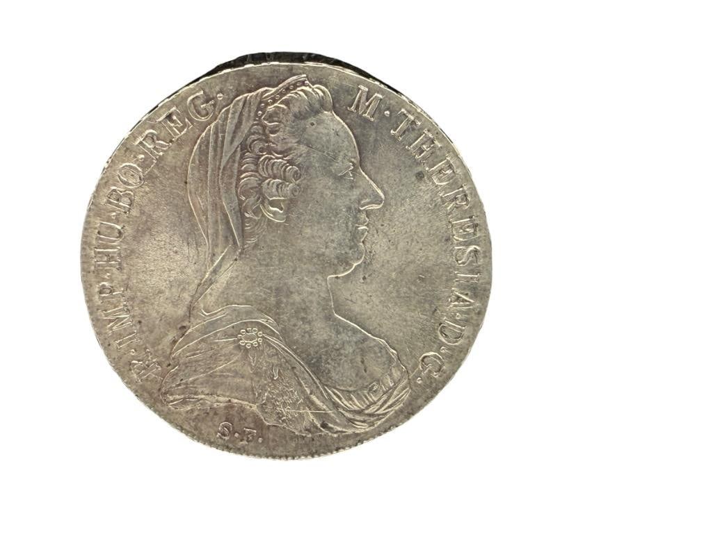 1780 AUSTRIAN MARIA THERESA THALER SILVER COIN RESTRIKE: 28.10 GRAMS