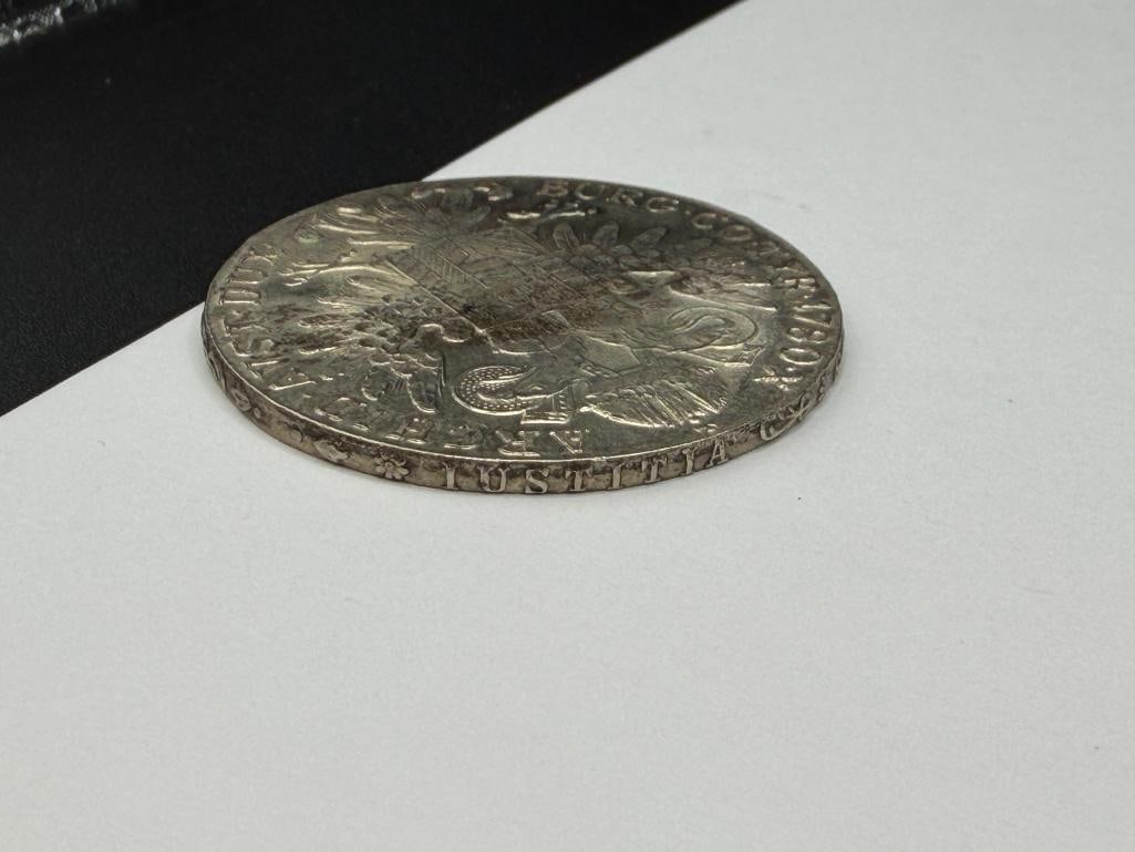 1780 AUSTRIAN MARIA THERESA THALER SILVER COIN RESTRIKE - 8