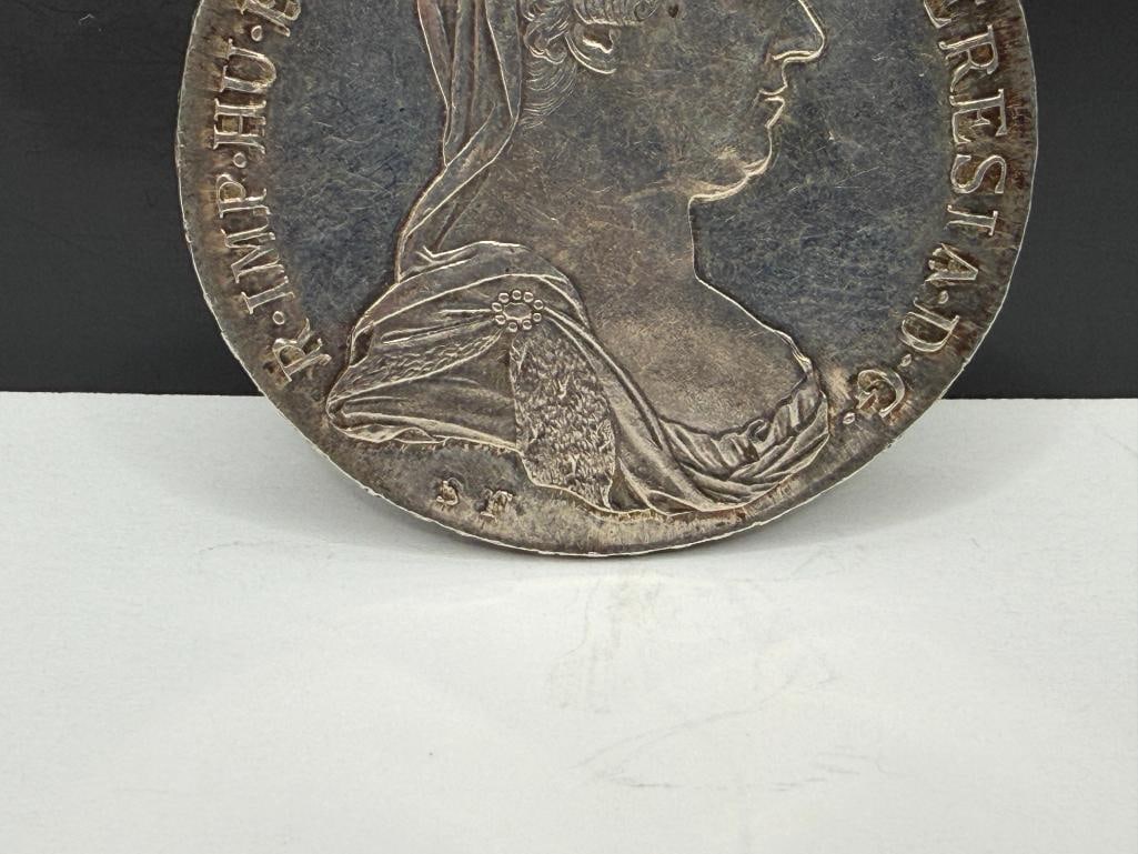 1780 AUSTRIAN MARIA THERESA THALER SILVER COIN RESTRIKE - 3