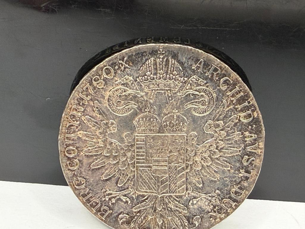 1780 AUSTRIAN MARIA THERESA THALER SILVER COIN RESTRIKE - 5