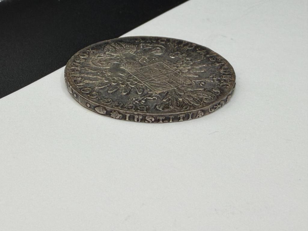 1780 AUSTRIAN MARIA THERESA THALER SILVER COIN RESTRIKE - 8