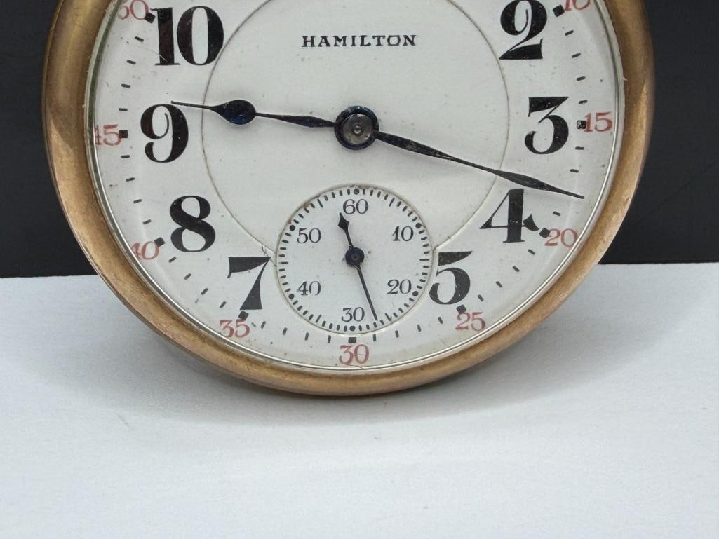 ANTIQUE 1923 HAMILTON GRADE 992 21 JEWELS POCKET WATCH - 3