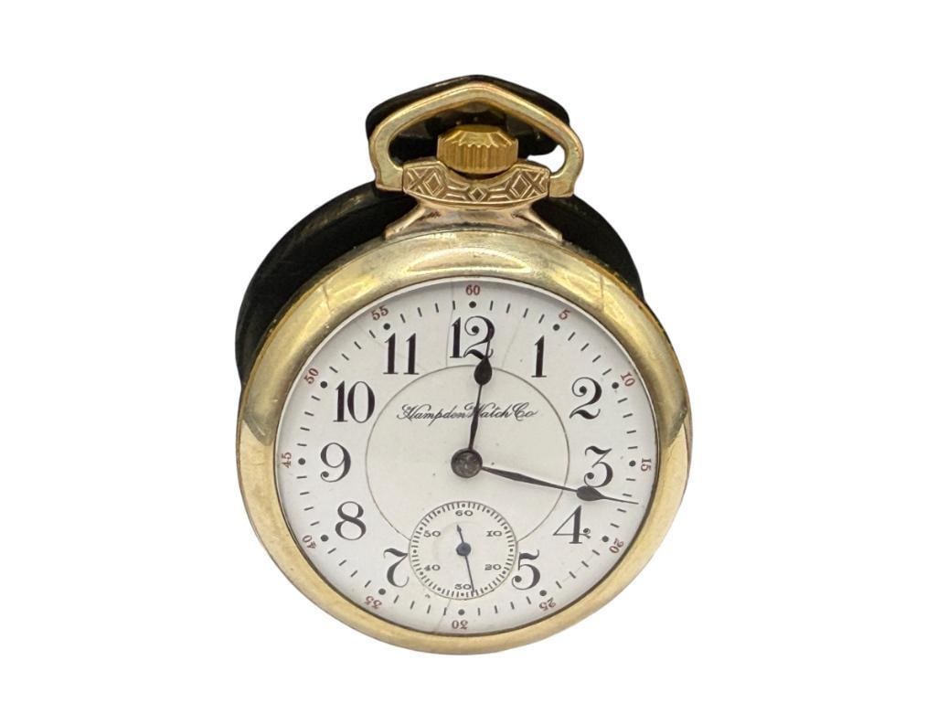 ANTIQUE 1914 HAMPDEN WATCH CO. GRADE THE DUBER WATCH CO. 21 JEWELS POCKET WATCH (1 of 10)