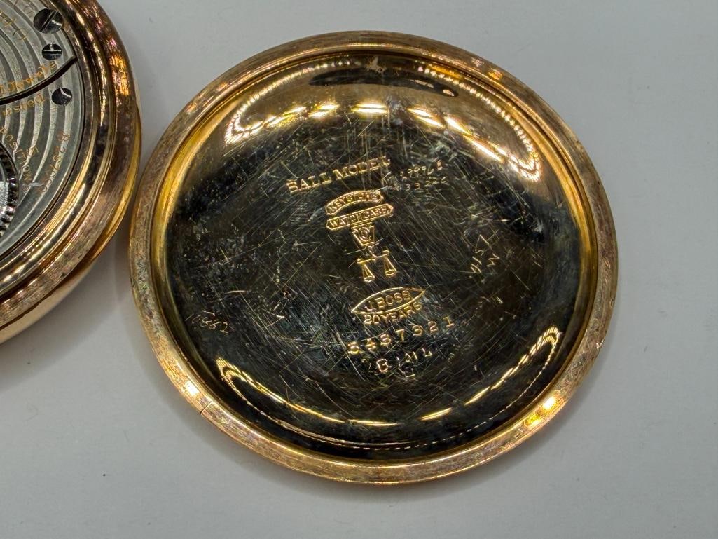 ANTIQUE 1919 BALL GRADE OFFICIAL STANDARD 21 JEWELS POCKET WATCH - 10