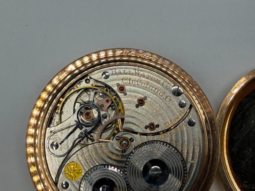 ANTIQUE 1919 BALL GRADE OFFICIAL STANDARD 21 JEWELS POCKET WATCH - 7