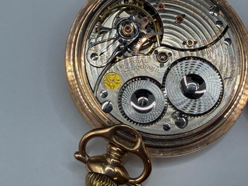ANTIQUE 1919 BALL GRADE OFFICIAL STANDARD 21 JEWELS POCKET WATCH - 8