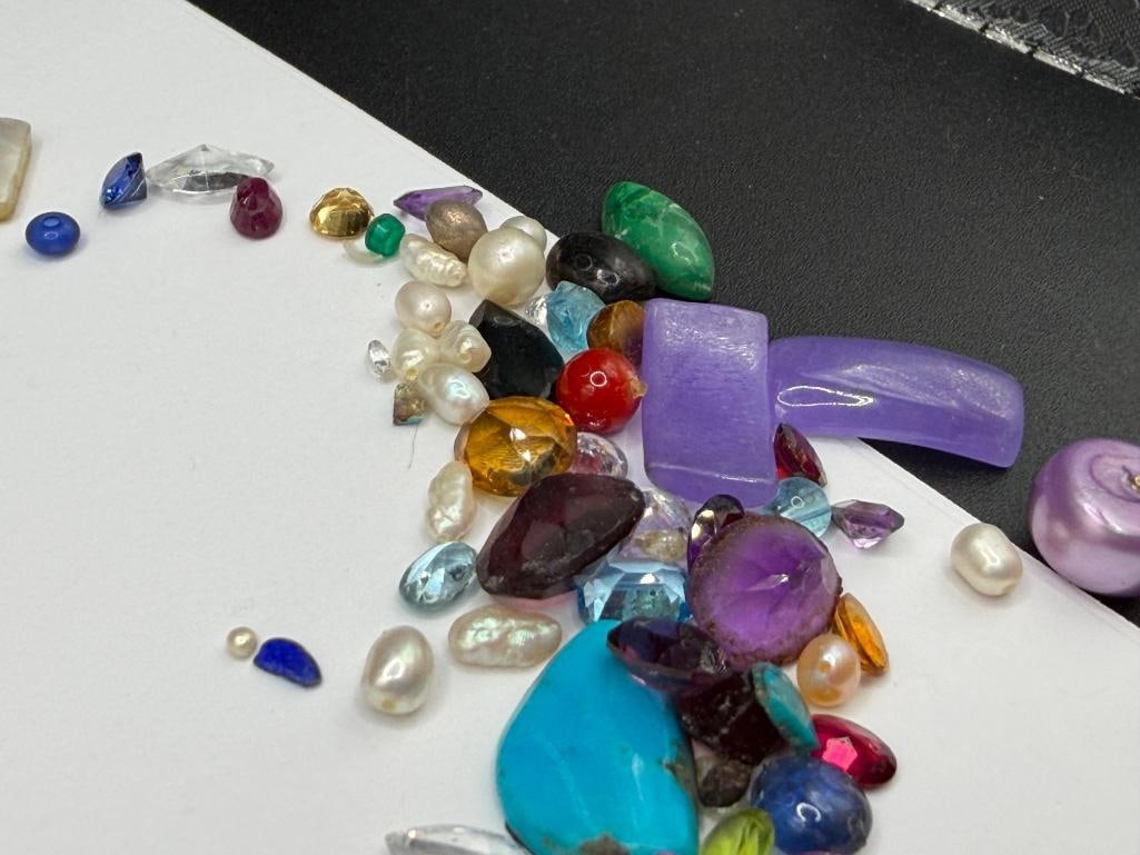 ASSORTED GEMSTONES AND SIMULATED GEMSTONES - 6