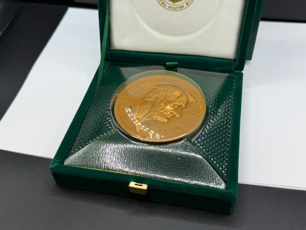 U.S. MINT ABRAHAM LINCOLN PRESIDENTIAL INAUGURATION BRONZE MEDAL - 2