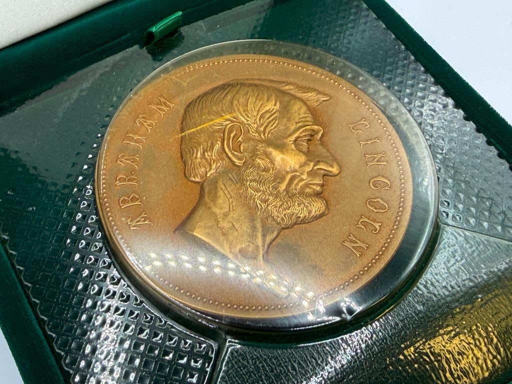 U.S. MINT ABRAHAM LINCOLN PRESIDENTIAL INAUGURATION BRONZE MEDAL - 3