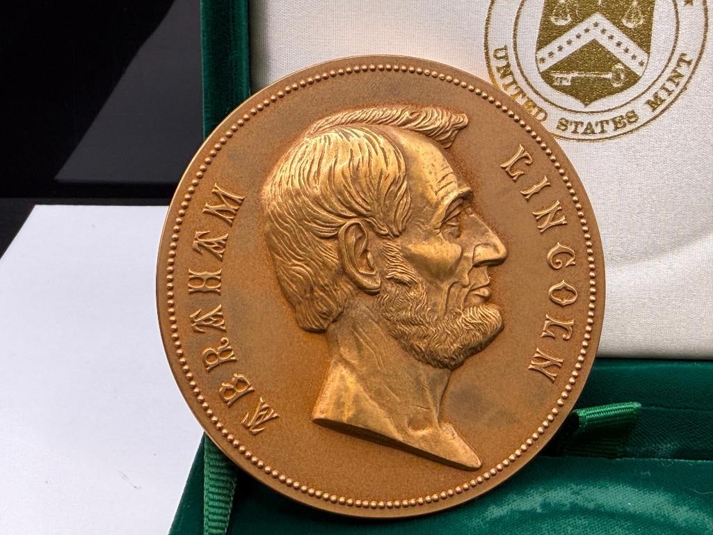 U.S. MINT ABRAHAM LINCOLN PRESIDENTIAL INAUGURATION BRONZE MEDAL - 4