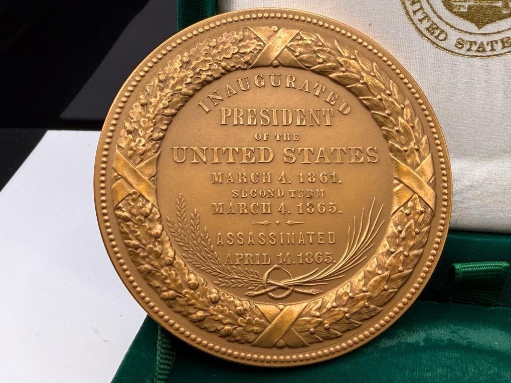 U.S. MINT ABRAHAM LINCOLN PRESIDENTIAL INAUGURATION BRONZE MEDAL - 6