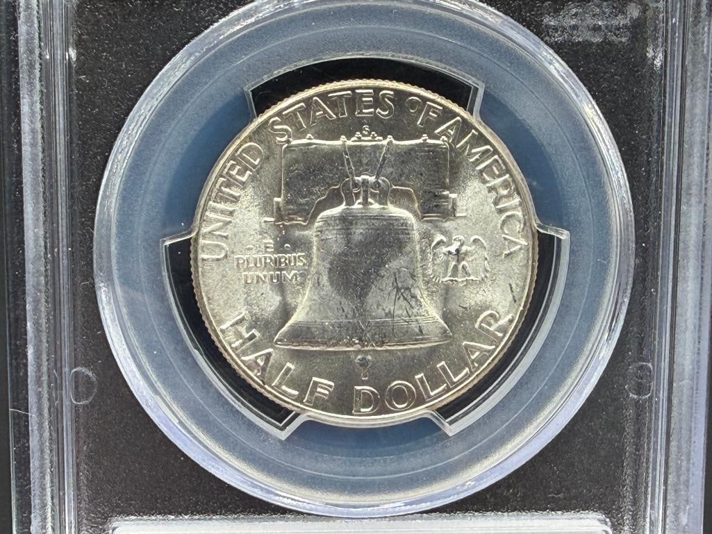 1953-S U.S. FRANKLIN SILVER HALF DOLLAR PCGS MS64 - 6
