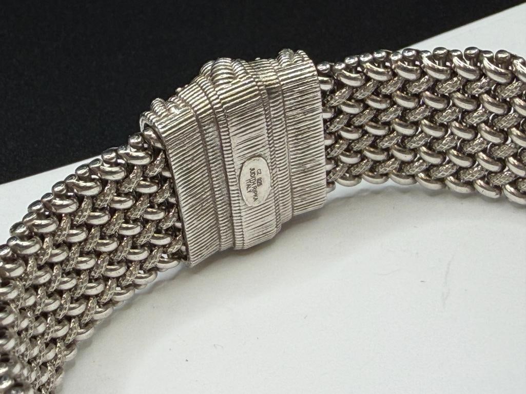 JUDITH RIPKA DESIGNER SIGNED STERLING SILVER JEWELRY INCLUDING RING, BRACELET, AND EARRINGS - 10