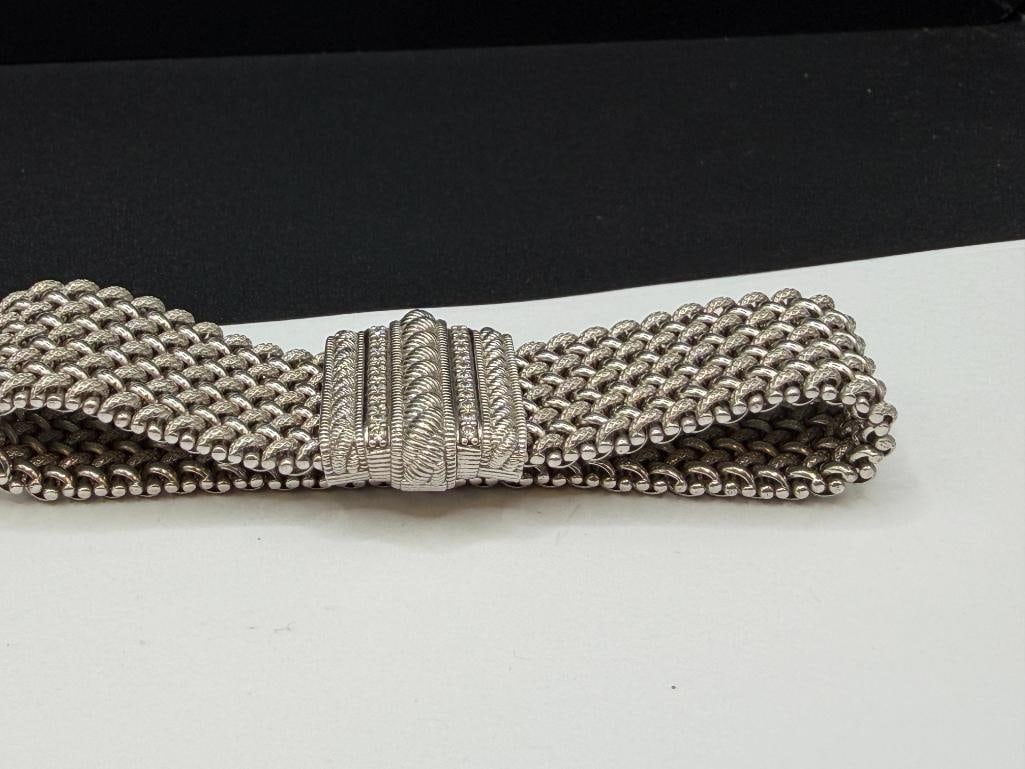 JUDITH RIPKA DESIGNER SIGNED STERLING SILVER JEWELRY INCLUDING RING, BRACELET, AND EARRINGS - 7